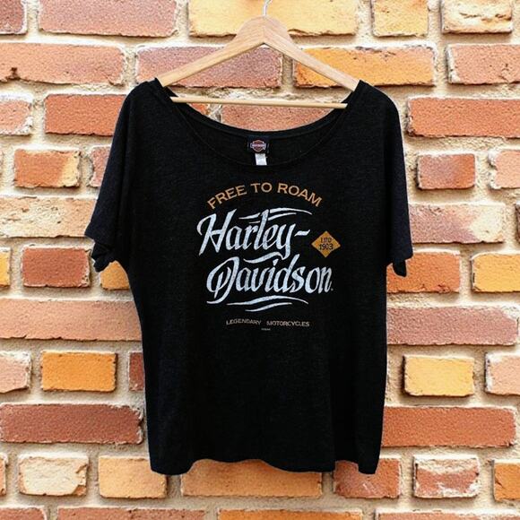 Women's Harley Davidson Dolman Sleeve Top M - Picture 1 of 6